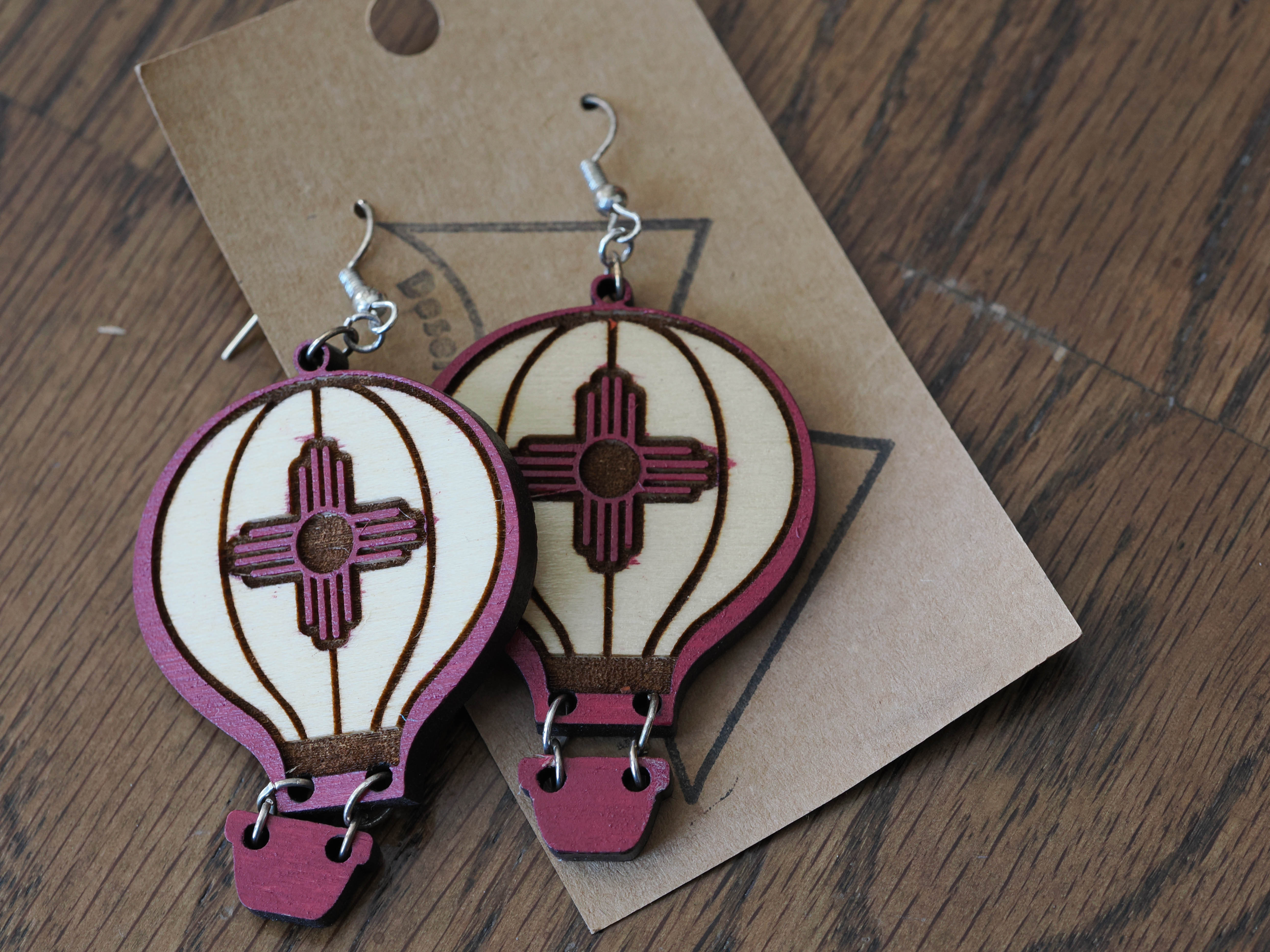 Hot Air Balloon dangle Earrings