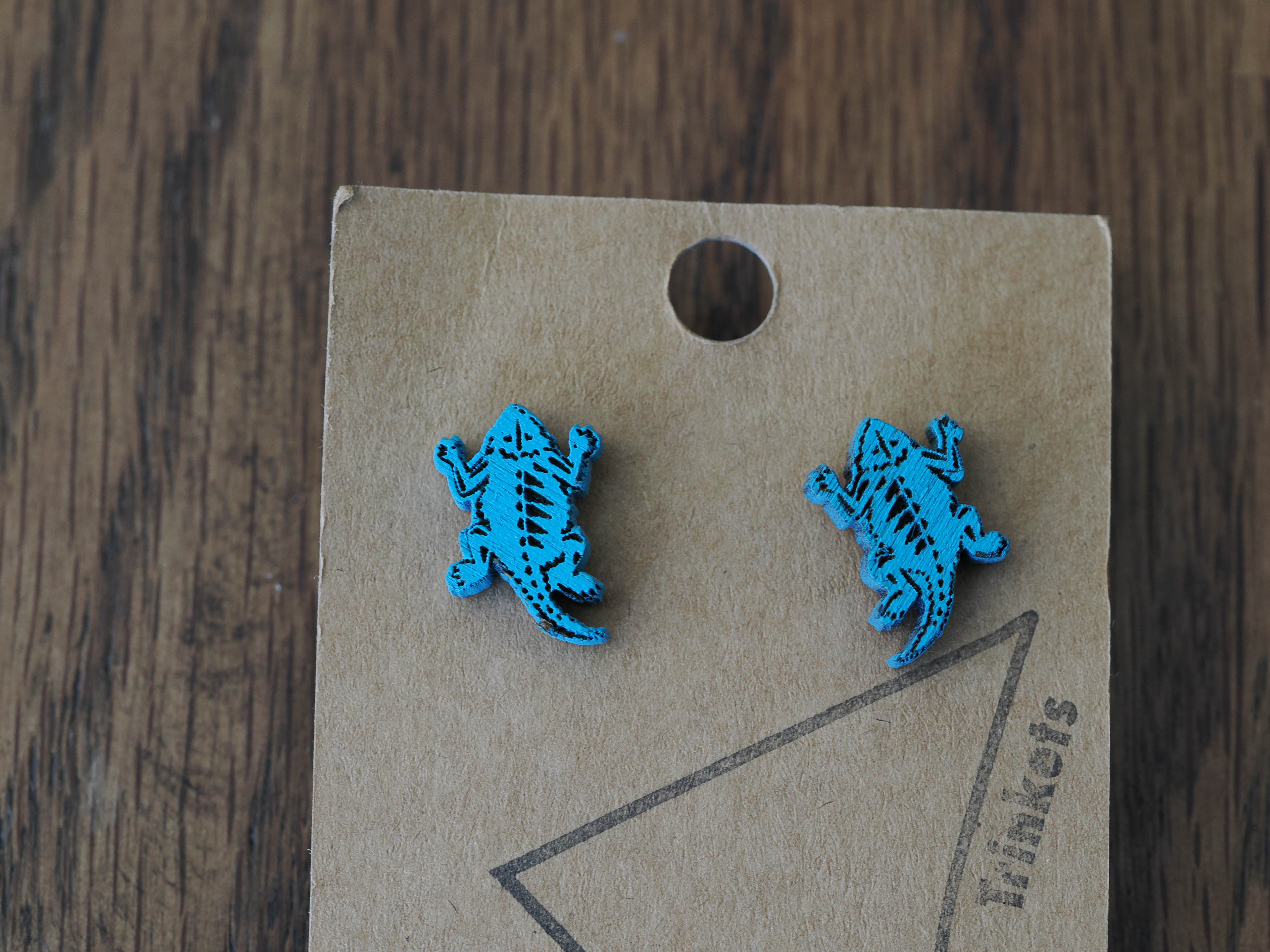 Horny Toad Studded Earrings 