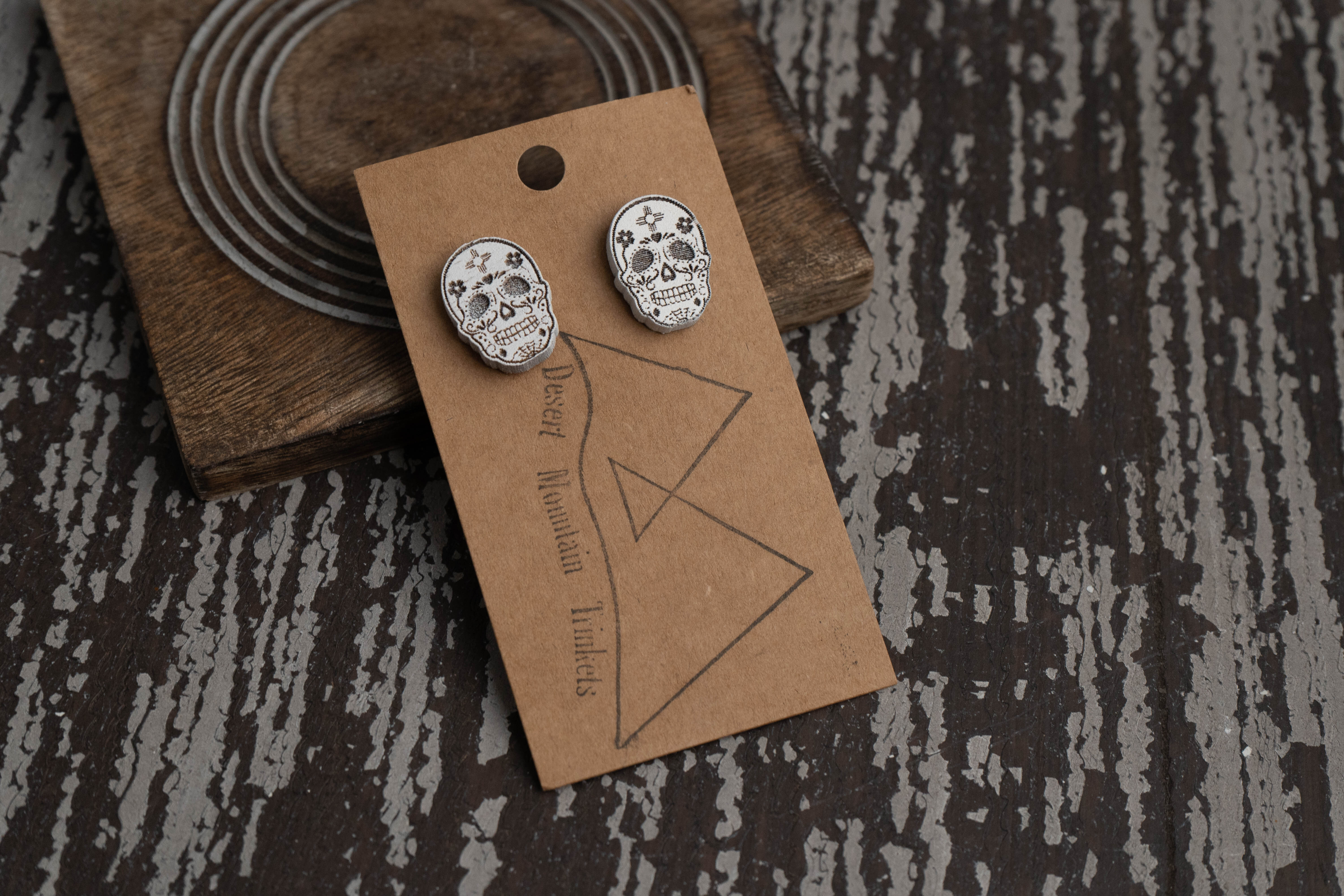 Studded Sugar Skull Earrings