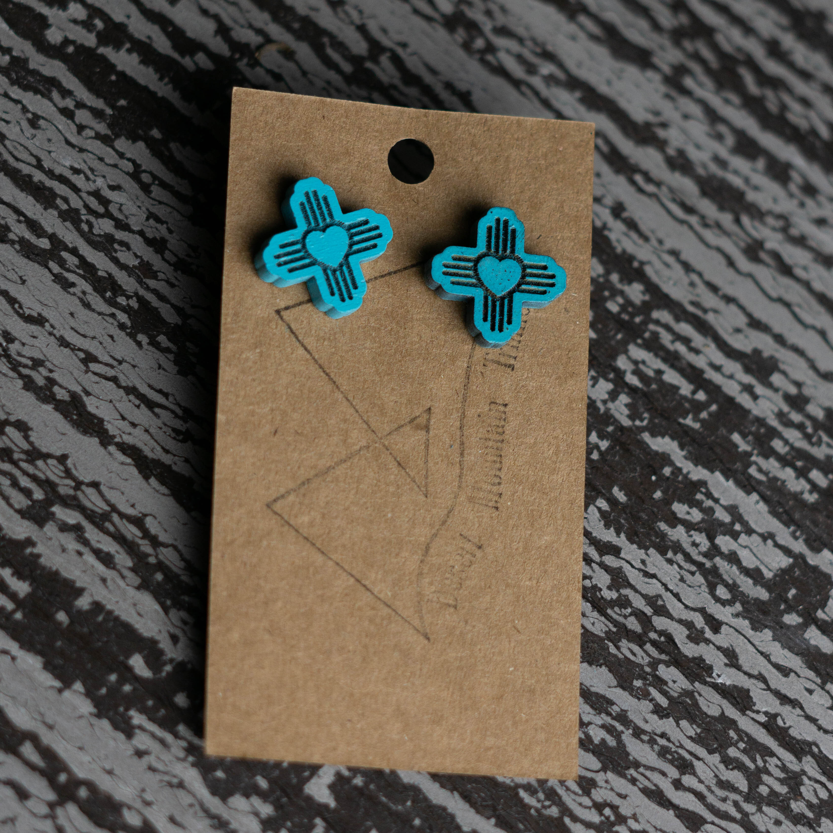 Studded Zia Heart Earrings