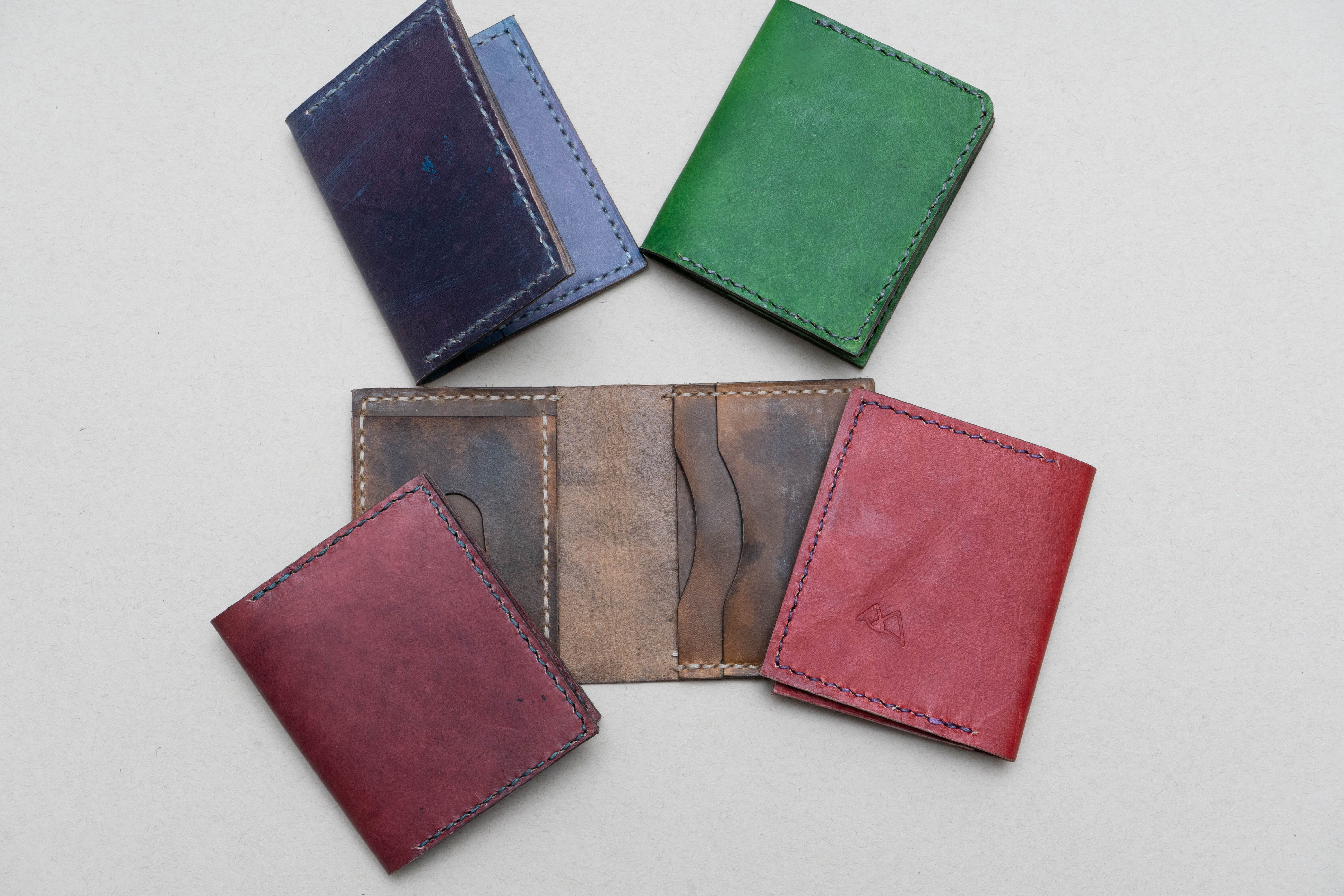 Vertical Leather Card Wallets